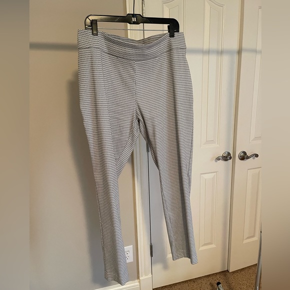 Skinny ankle pant with tiny checked pattern - Picture 1 of 6